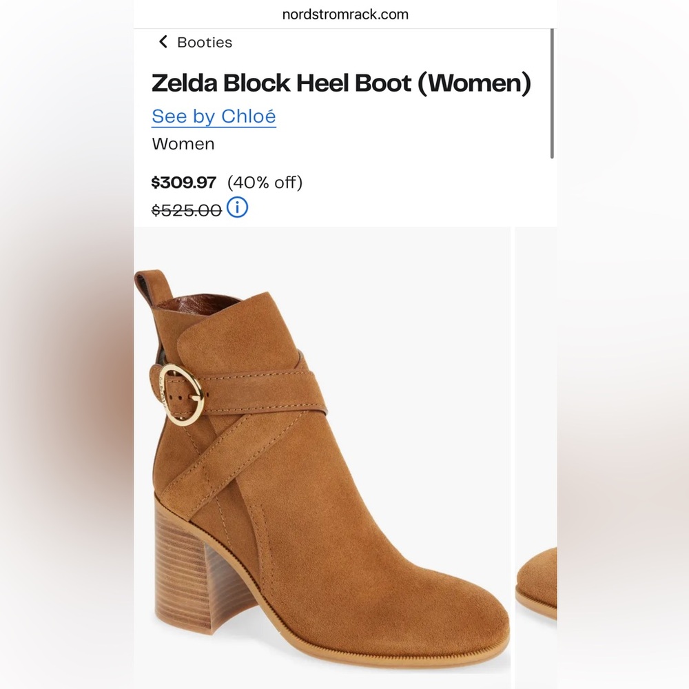 Brand New, Never Worn See by Chloè Zelda Block Heel Boot